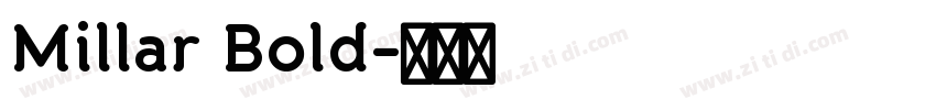 Millar Bold字体转换